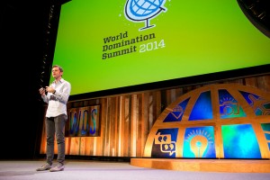 Chris Guillebeau takes the stage at World Domination Summit 2014